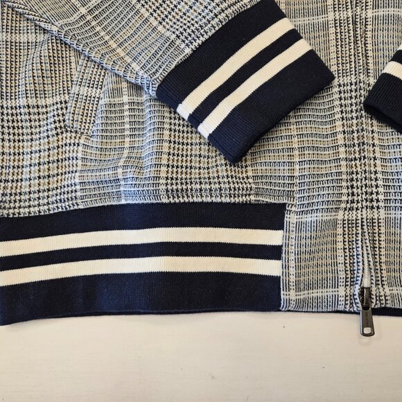 Todd Snyder Knit Glen Plaid Full-zip Bomber Jacket -- NWT -- Large - Picture 4 of 7